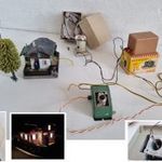 Ei21 Kibri Őrház (ritka) + Märklin csengő + Faller vezérlő + retró Fleischmann kapcsoló fotó