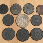 Németország (Harmadik Birodalom) 1939-1944. 10 db-os Reichspfennig lot XF-F, 1 Ft-ról! fotó