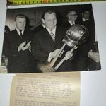 21.5x17cm German FOOTBALLER of The Year 1960 Uwe Seeler sajtófotó UPI Hírügynökseg foci fotó
