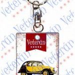 Veterán autós kulcstartó - Citroen CV2 sárga fotó