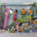 PEZ cukorka adagoló, Pluto és Mickey Mouse, 4 db egyben, dobozzal, cukorkával 2012-ből fotó