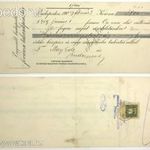 Privát váltó 3 800 K, 4 K illetékbélyeggel (1903) fotó