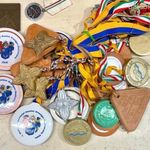 sport emlék érme - kitűző - kerámia - szalaggal fotó