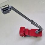 JG49 H0 1: 87 Wiking Mercedes létrás tűzoltóautó - Herpa kerekekkel fotó