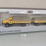 JT27 H0 1: 87 Brekina 4402 Mercedes-Benz L5000 sörszállító teherautó pótkocsival Herpa dobozban fotó