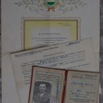 Magyar Vadászok Orsz. Szöv., MAVOSz tagsági, vadőri bizonyítvány, Néphadsereg vadásztárs. Soroksár 1 fotó
