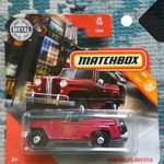 Jeep Willys 1948 Jeepster bordós-piros MB (c2020) bliszteres , MATCHBOX , bontatlan fotó