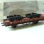 WS2312 H0 Piko 54133 nyitott teherkocsi forgóváz rakománnyal DR fotó