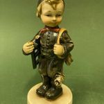 Antik, 1940 körüli eredeti nagyobb méretű HUMMEL figura a " Kis kéményseprő " - (sérült létrával) fotó