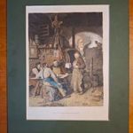 Antik "sörös" kézzel színezett rézmetszet: Klosterscaefflerei 18.sz.vge-19.sz eleje.30 X 23, 5 cm. fotó