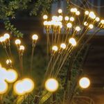 Leszúrható szolár lámpa - szentjánosbogár - 8 melegfehér LED - 70 cm fotó