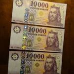 3 db 10.000 forint 2019."HK" sorszámkövető, 3779431, 3779432, 3779433 UNC. fotó