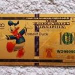 Disney- Donald : színes, aranyozott, plasztik, fantázia 100$. 3. Csak 700 ft !! fotó