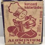 Régi magyar gyufásdoboz - Korszerű háztartásba: Aluminium edény - fotó