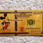 Disney- Mickey : színes, aranyozott, plasztik, fantázia 100$. 2. Csak 700 ft !! fotó
