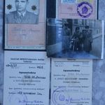 Rendőr szkv. fényképes máv. igazolványa + kitüntetés igazolványok + 1. fotó 1950-60 fotó