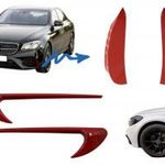 Oldalsó sárvédő szellőző szárny elülső szárnyakkal Oldalbordák, MERCEDES E-Class W213 S213 Red Ed... fotó