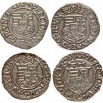 Habsburg denár lot (4 db) (Ag) VF-EF I. Ferdinánd 1530, 1533 K-B; Miksa 1571, 1576 K-B fotó