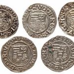 Habsburg denár lot (5 db) (Ag) VF-EF I. Ferdinánd 1548, 1549 K-B; Rudolf 1579, 1582, 1586 K-B fotó