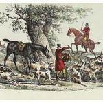 1K698 Carle Vernet : Vadászat a fontainebleau-i erdőben fotó