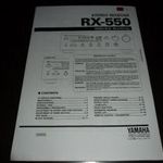 YAMAHA RX-550 stereo receiver szervízkönyve fotó