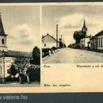 Csap, Róm. kat. templom és utcarészlet XN2 fotó