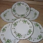 Erika Mintás Hollóházi porcelán süteményes készlet- ÚJ fotó