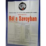 0A394 Retro BÁL A SAVOYBAN színházi plakát 1975 fotó