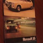 Renault 16 és 12 db eredeti, prospektuss. Ötvenéves prospektus szett 779 fotó