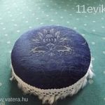 Régi kerek lábtartó puff restaurálva 32 cm fotó