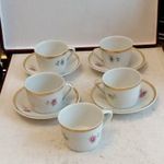 ANTIK HOLLÓHÁZI PORCELÁN KÁVÉS CSÉSZÉK fotó