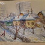 Schönberger Armand - Téli séta(Anya és gyermeke)- gyönyörű régi festmény -1Ft! Nincs minimálár!!! fotó