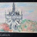 MOSSHAMMER GY Jelzett festmény PÁRIZS NOTRE 1968 fotó