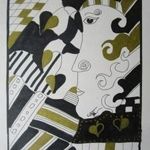 SZÁSZ E. SZIGNÓ JELZETT FESTMÉNY - VÁZLAT - KÉP SZIGNÓVAL fotó
