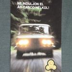 Kártyanaptár, Állami biztosító, Casco, Polski Fiat autó, 1988 fotó