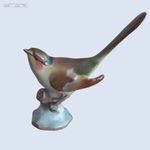 Herendi porcelán madárfigura – kézzel festett, 12 cm magas fotó