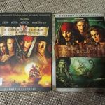 A Karib-tenger kalózai - A fekete gyöngy átka+A holtak kincse (Papírfeknis) eredeti DVD ritkaság! fotó