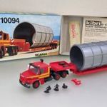 JT4 H0 Kibri 10094 Scania nehézszállító pótkocsi rakománnyal eredeti dobozában + figurák fotó