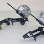 JT42 H0 2 db Brekina 1 tengelyes háztól házig pótkocsi + Brekina Magirus teherautó + sofőr fotó