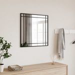 fekete négyzet alakú vas fali tükör 60 x 60 cm fotó