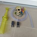 Akvárium kézi aljzattisztító.Tetra GC30 + nagy koponya akvárium dekor.. fotó