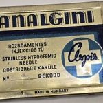 Retró orvosi eszköz ANALGINI injekciós tű és doboz fotó