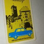 WARTBURG DDR 1974 EREDETI NDK KÁRTYANAPTÁR! RITKASÁG! fotó