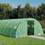 zöld acélvázas melegház 32 m? 8 x 4 x 2 m fotó