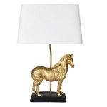 Arany színű lovas asztali lámpa - 55cm fotó