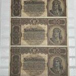 100 Korona 1920 UNC ( A051 545443 ) 1 db, BARNA SORSZÁMÚ ÁLLAMPAPÍR, RITKA!!! fotó