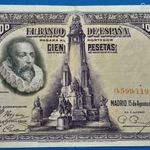 1928-as SPAIN - 100 Pesetas vízjeles bankó !!! Ritkább!!! EF(L1852) fotó