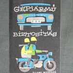 Kártyanaptár, Állami Biztosító, gépjármű biztosítás, grafikai rajzos, autó, motor, 1964 (1) fotó