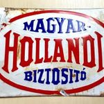 Magyar-Hollandi biztosító tábla, zománctábla fotó