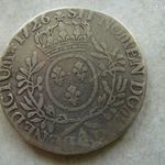 EZÜST FRANCIA 1 ECU, 1726 A. 1 DB. 29, 48 GR. CSAK MPL CSOMAGBAN fotó